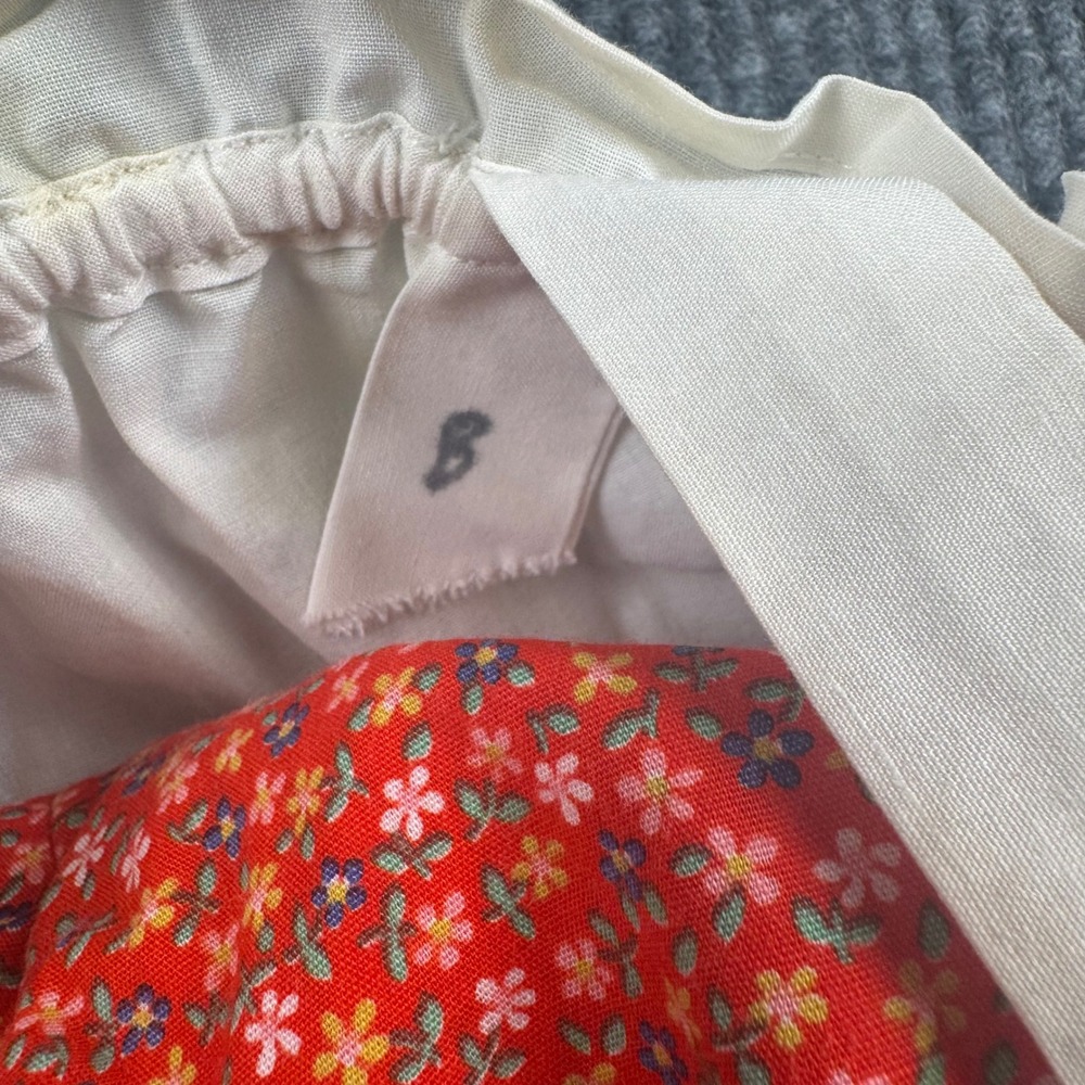 Vintage Handmade Girls Prairie Dress Set Calico Floral Pinafore Cottagecore 963 - Picture 10 of 13